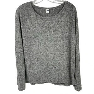 Old Navy Women's Gray Long Sleeve Crew‎ Neck Top Size S Casual Relaxed Fit